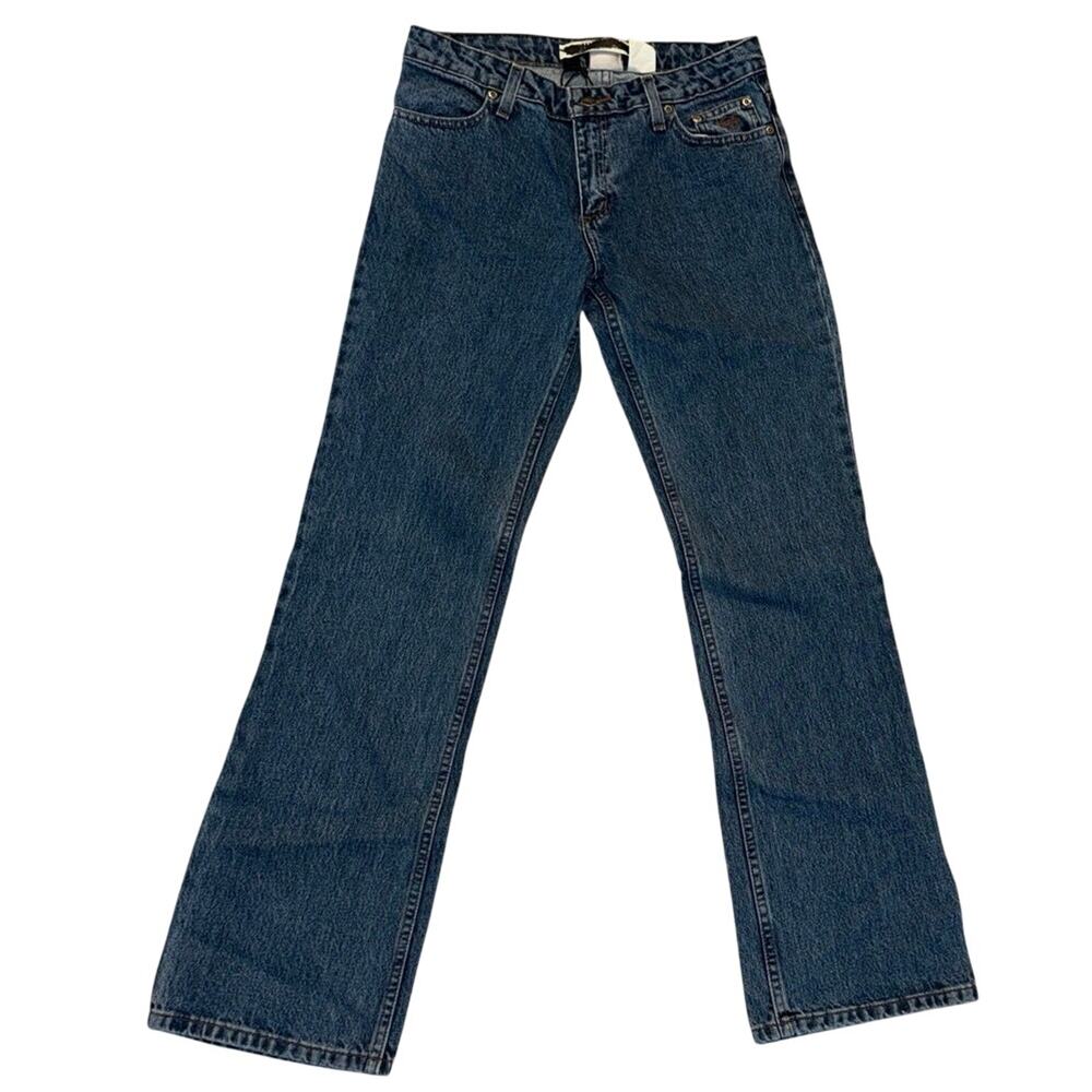 HARLEY DAVIDSON Regular Boot Cut Blue Jeans 99021 - 08VW/0400 Size 4 New w/ Tag